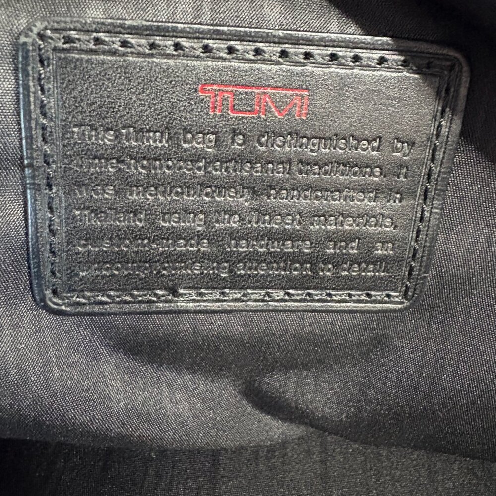Tumi Alpha Briefcase Ballistic Laptop Bag Black Nylon Expandable 26141DH - Picture 8 of 11